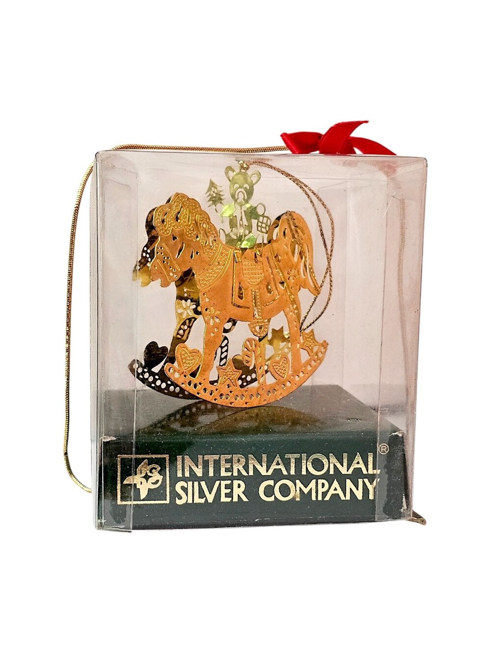 1991 International Silver Company Solid Brass Rocking Horse Ornament